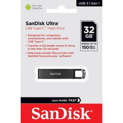 SANDISK ULTRA USB-C 3.1 GEN 1 PENDRIVE 32GB (150 MB/s)