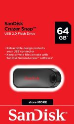 SANDISK USB 2.0 CRUZER SNAP PENDRIVE 64GB FEKETE