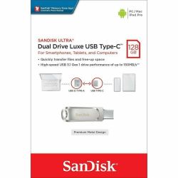 SANDISK ULTRA DUAL DRIVE LUXE USB 3.1/USB-C PENDRIVE 128GB (150 MB/s)